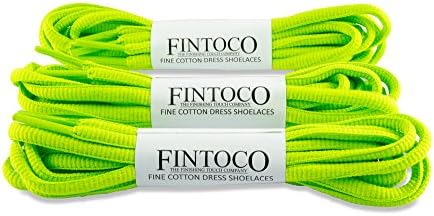 Oval Athletic Laces - 45"- Neon Green (3 Pair Pack)