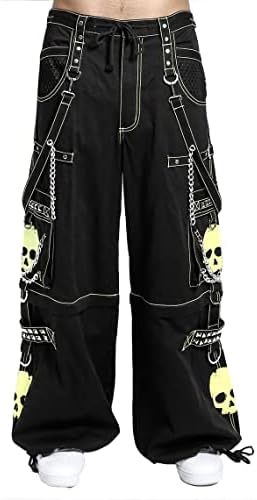 Tripp NYC X-Strap Zip Off Pants [Black/Black] XXS at Amazon Men's