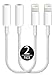 Lightning to 3.5 mm Headphone Jack Adapter Designed for iPhone 7 Lightning Connector to 3.5mm AUX Female Audio Jack Earphone Extender Jack Stereo for iPhone 7/7 Plus (2 Pack)
