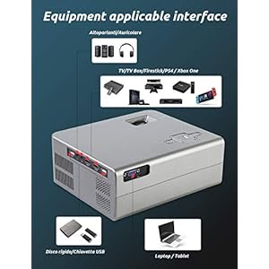 YOHOOLYO Mini Proiettore Portatile, 5500 Lumen Videoproiettore, 1080P con 200 pollici Display, 50000 Ore Cinema… - immagine 8