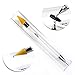 NMKL38 Dual Ended Wax Nail Rhinestones Picker Pencil Nail Art Design Dotting Pen Crystal Diamond Acrylic Handle Manicure Gem Pick Up Applicator Tool with Storage Case (Clear)