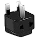 US to UK Power Plug Adapter, UROPHYLLA Type G Outlet Travel Power Adapter Plug for UK, Ireland, London, Hong Kong, Scotland, England, Dublin, Singapore - 3 Pack & Grounded 2 in 1 [Black]