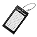 Luggage Tag Business Card Holder TUFFTAAG SINGLE Travel ID Bag Tag - Black