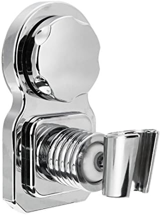 RYOZOCH Vacuum Suction Cup Shower Head Holder Stand Bracket Mount Wall Holder Shower Head Clip Reusable Adjustable with Adhesive Stick Disc for Bathroom Accessories (Style #2)