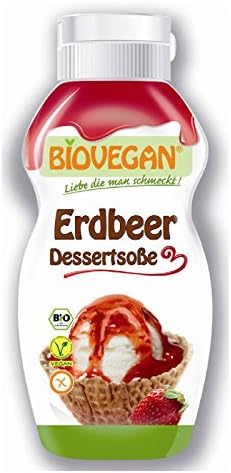 6x Biovegan Organic Dessert Sauce Strawberry Vegan 240g/8.47oz (6 Pack)