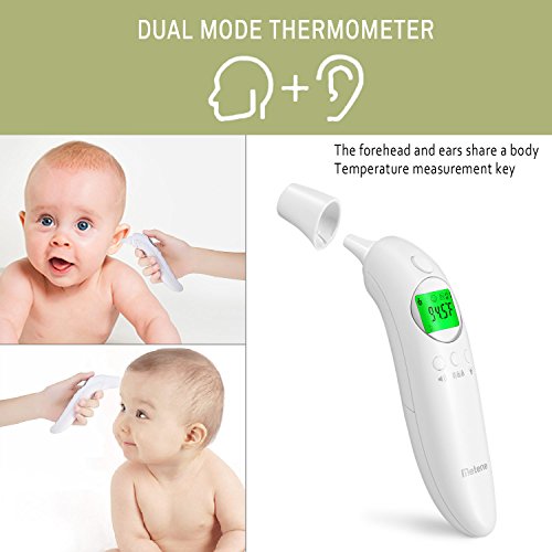 Metene Digital Forehead and Ear Thermometer,Suitable For Baby, Toddler