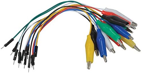JAMECO BENCHPROAT-CM02 Alligator Clip to Male Jumper Wire Test Leads (12