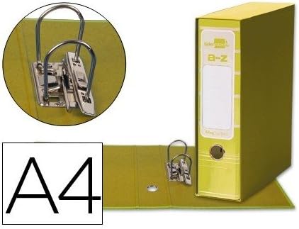 Caja Archivador De Palanca Carton Din A4 Amarillo: Amazon.es: Oficina y papelería