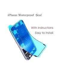 ogodeal iPhone 8 plus tiras adhesivas de visualización frontal de la visualización LCD carcasa precortado, diseño de marco resistente al agua sella calcomanía, pegatinas de reparación de daños de agua líquido Pegamento de repuesto, Negro