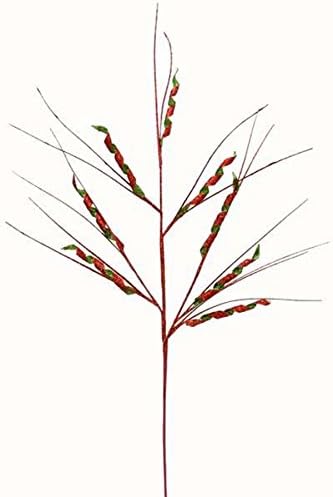 Renaissance 2000 42129-Redgrn Glitz Ribbon Stem, Multicolor