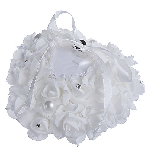 Adeeing Ring Bearer Pillow, Small, 6 x 6 Inch - Thumbnail 2