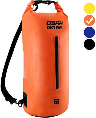 OSAH DRYPAK Floating Waterproof Dry Bag Backpack 5L 10L 15L 20L 30L Long Adjustable Shoulder Strap for Boating Kayaking Camping Travel Hiking Swimming Surfing Rafting Beach Fishing Water Sports