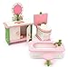 URToys 4Set Mini Cute Wooden Delicate Dollhouse Furniture Toys Miniature For Kids Children Funny Pretend Play Toys Role Playing Toy With Box