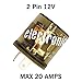 DOCA Flasher Relay,12V Heavy Duty 2 Pin Electronic LED Compatible Turn Signal Flasher Relay- Fits Motors Turn Signal & Hazard Warning