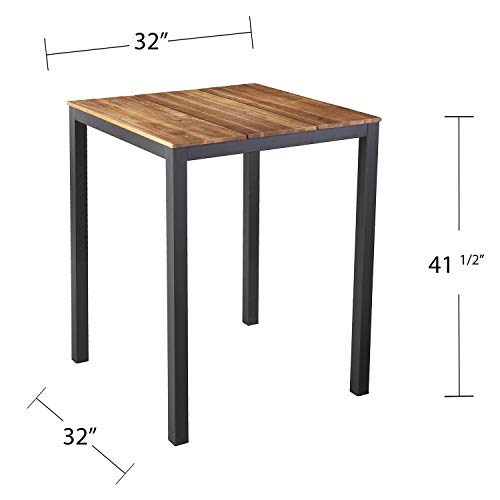 Furniture HotSpot High-top Outdoor Table - Wood Top with Metal Frame - Seats 2 to 4 People - Thumbnail 4