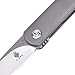 KIZER Cutlery Folding Pocket Knife Front Flipper Drop Point Blade Titanium Handles Tactical Knife, Justin Lundquist Feist Ki3499