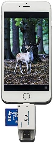 KOLSOL Trail and Game Camera SD Card Viewer for iOS iPhone Android System Phones with Micro USB2.0 OTG Port Reads SD and Micro SD Cards for Hunting Game Camera Viewer
