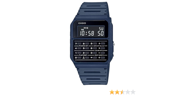 Amazon Com Casio Ca 53wf 2b Calculator Blue Digital Mens Watch Original New Classic Ca 53 Watches