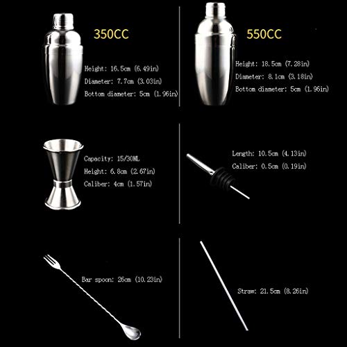 Cocktail Mixing Kit Bar Set 10-teilig Jumbo Barkeeper Kit □ Premium-Cocktail Set Mixology Kit for Bar und Haus - All-in… – Bild 4