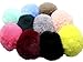 10pcs 8CM Soft Faux Rabbit Fur Pom Pom Bag Artificial Fur Ball Car Key Ring Handbag Pendant GD28ST171T