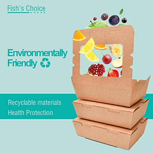 4 Containers+Kraft+Brown+Grease+Resistant