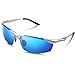 PAERDE Men's Polarized Sports Sunglasses for Driving Cycling Fishing Golf Running Metal Frame Sun Glasses for men PA01…
