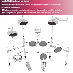 MUSTAR Electronic Drum Set, 10 Piece Electric Drum