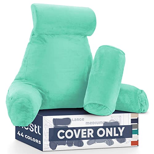 Nestl Reading Pillow Covers, (Cover ONLY) Extra Large Bed Rest Pillow with Arms Cover