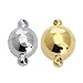 Linsoir Beads Stainless Steel Ball Shape Magnetic Clasp Converter for Heavy Necklaces Bracelet Making Dia=10mm 2 Sets