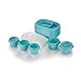 Rubbermaid TakeAlongs 2-Compartment Meal Prep and Food Storage Kit, 30 Pieces including Lids, BPA-Free Plastic, Reflecting Pool