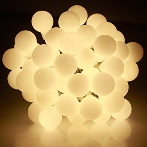 Nascco 100 LED 33ft/10m Globe String Lights Warm White Ball Fairy Lights Outdoor Decorative Lights for Party Christmas Wedding New Year