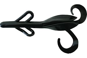 ZOOM BAIT Zoom 022038 SP Brush Hog Creature Bait, 6-Inch, Black, 8-Pack
