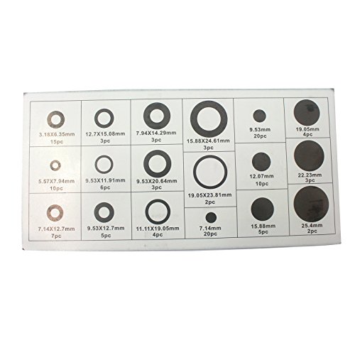 SINOCMP 125 pcs Rubber O Ring Plumbing Gasket Seals Grommets Ring Assortment For Car Vehicle Auto Repair 18 Sizes