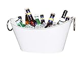 BREKX White Waved Galvanized Metal Beverage