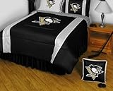 Pittsburgh Penguins Bedding - NHL Sidelines Comforter and Sheet Set Combo