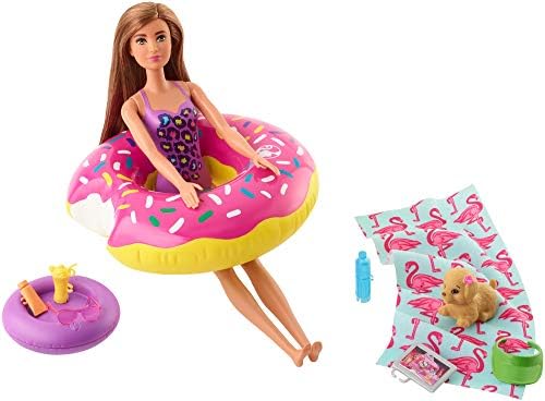 barbie donut floaty playset