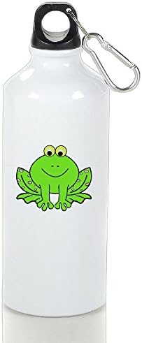 Frog Happy Hearts Aluminum Sports Water Bottle, Great For Outdoor And Sport Activities