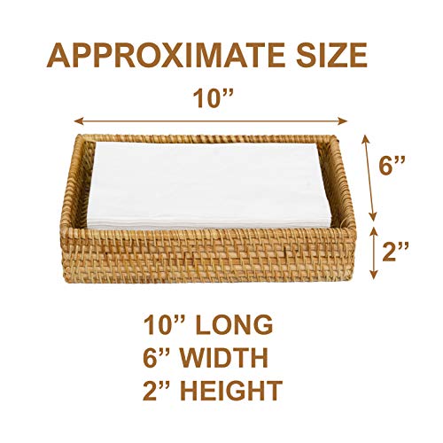 KOLSTRAW Rattan Trays for Counter Guest Napkin Holder for Bathroom