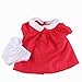 MonkeyJack Red One-piece Dress Leggings Pants Clothes Fit for 17'' Zapf Baby Born Doll