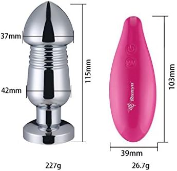 U74UR 7 Various VibratING Modes Metal VibratING Ana-l Butt-Plug - C