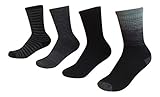 Kirkland Signature Womens Trail Sock Pack of 4 One Size Charcoal Heather Shoe Size 4-10