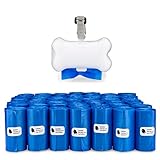 Gorilla Supply Dog Waste Bags with Patented Dispenser and Leash Tie,  Blue, Unscented, EPI Additive (meets ASTM D6954-04 Tier 1), 1000 Count