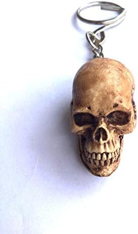 Berserker Mini Skull Keychain Biker Skeleton Keychain Ring Resin