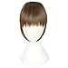 REECHO Fashion Full Length Synthetic 1 Piece Layered Clip in Hair Bangs Fringe Hairpieces Hair Extensions Color - Medium Warm Brown