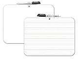 Dry Erase Lapboard Learning Board Two Sided, Double Sided, Set of 2, 9x12