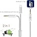 UNOOE iPhone 8 Aux Cord Aux Cable to iPhone 7 iPhone 8 Plus with Two 3.5mm Headphone Audio Jack Cable to Lightning Connector for iPhone, iPad, iPod, Car Home Stereo, Beats Headphone, Speaker, Silver