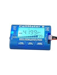 knacro Cell Meter 8 Capacidad de la batería Checker Balance de descargador Servo Tester con retroiluminación