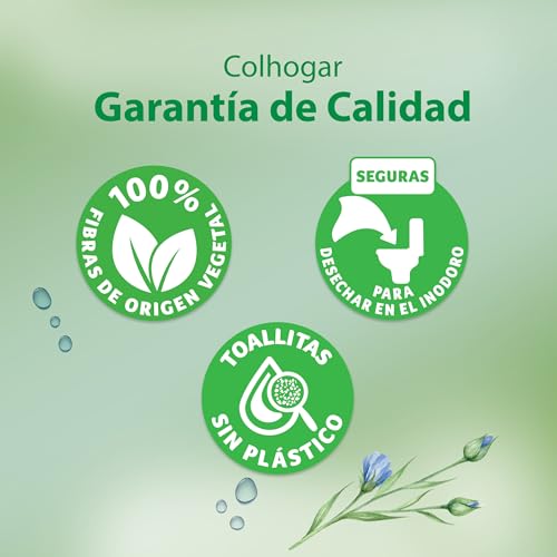Colhogar Pure Moist x640 Disposable Wet Toilet Paper - Alcohol Free - Sensitive Skin - Dermatologist Tested - 640 Pack of Disposable Wet Wipes by Toilet (8x80)