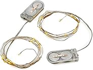 Radiance LED String Lights, 6 ft, Silver Wire, Warm White, Battery Powered (2 Pack)