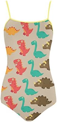 Women's Cute Dinosaurs Nylon &amp; Spandex Slip One Piece Swimsuit